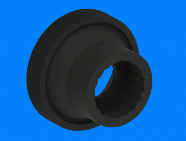 Knurled knobs (high) (037-1)