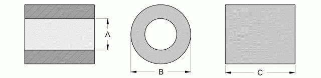 Vykres_Cylindrical spacers (brass) (311-m)