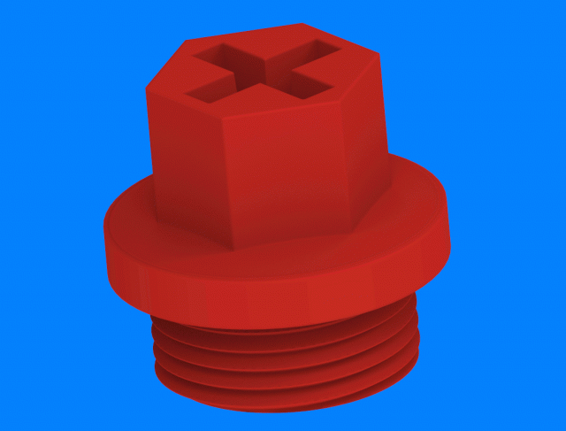 Threaded protective plugs (130)